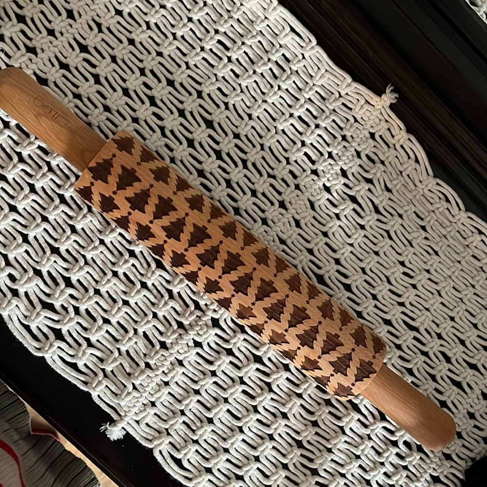 Wooden tree rolling pin